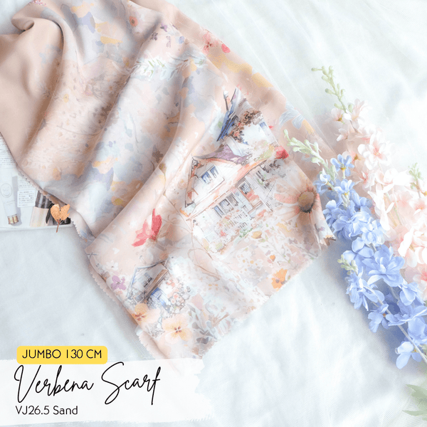 [ BUY 3 GET 1 FREE HIJAB ] Verbena Scarf JUMBO - VJ26.5 Sand