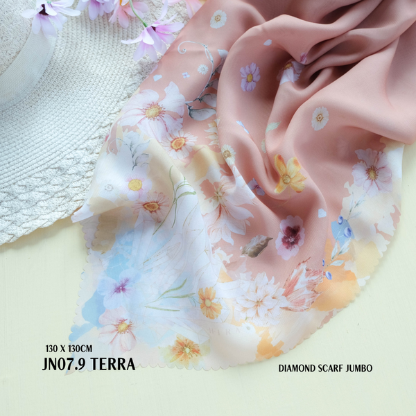 [ BUY 3 GET 1 FREE HIJAB ] Diamond Scarf JUMBO - JN07.9 Terra