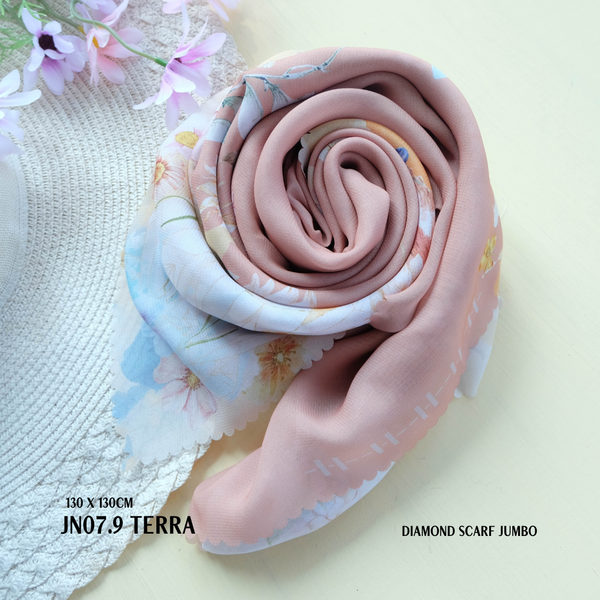 [ BUY 3 GET 1 FREE HIJAB ] Diamond Scarf JUMBO - JN07.9 Terra