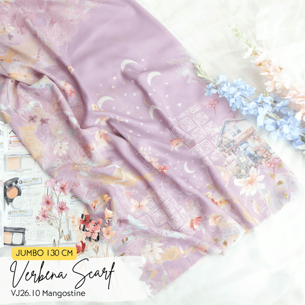 [ BUY 3 GET 1 FREE HIJAB ] Verbena Scarf JUMBO - VJ26.10 Mangostine