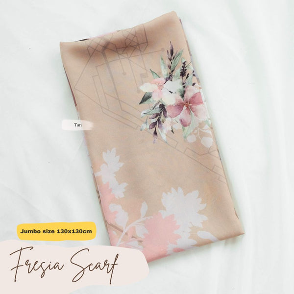 [ BUY 3 GET 1 FREE HIJAB ] Fresia Scarf JUMBO - FJ52.7 Tan