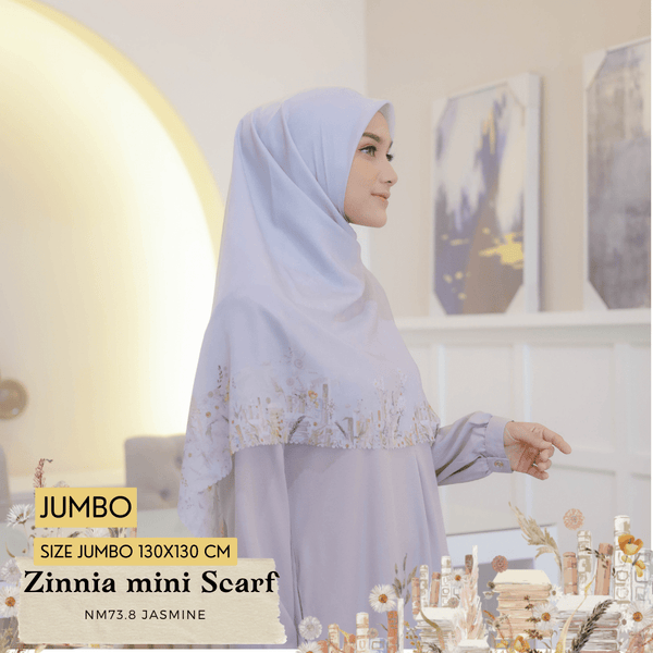 [ BUY 3 GET 1 FREE HIJAB ] Zinnia Mini Scarf Jumbo - NM73.8 Jasmine