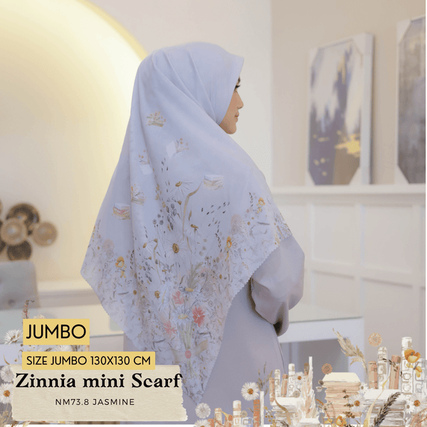 [ BUY 3 GET 1 FREE HIJAB ] Zinnia Mini Scarf Jumbo - NM73.8 Jasmine