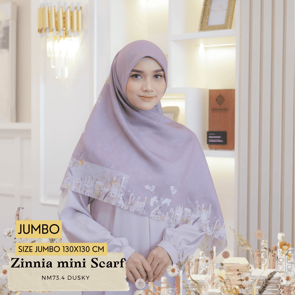 [ BUY 3 GET 1 FREE HIJAB ] Zinnia Mini Scarf Jumbo - NM73.4 Dusky