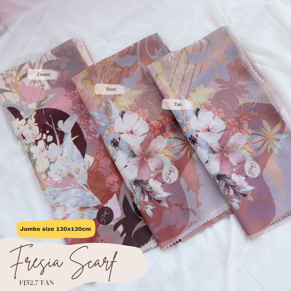 [ BUY 3 GET 1 FREE HIJAB ] Fresia Scarf JUMBO - FJ52.6 Dust