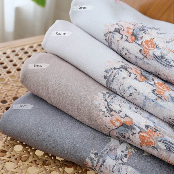 [ BUY 3 GET 1 FREE HIJAB ] Hijab Instan Baiti Camellia Jumbo - CB11.2 Choco