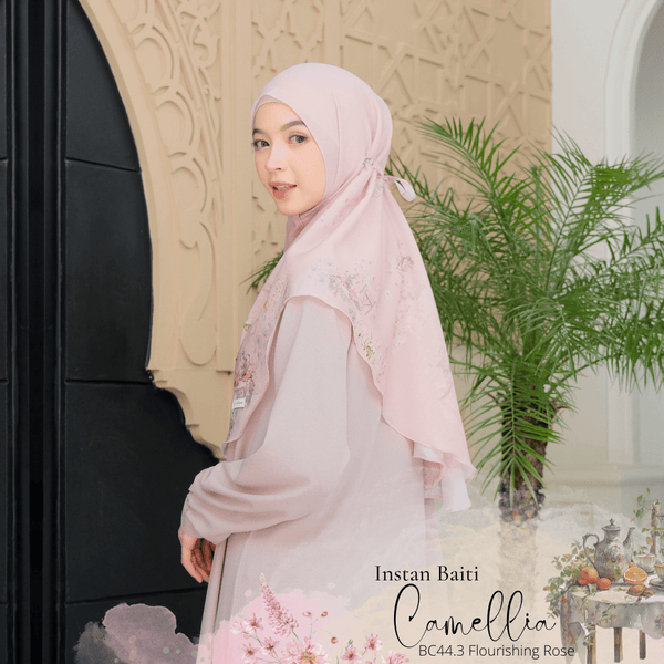 [ BUY 3 GET 1 FREE HIJAB ] Hijab Instan Baiti Camellia - BC44.3 Flourishing Rose