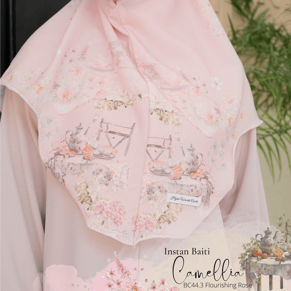 [ BUY 3 GET 1 FREE HIJAB ] Hijab Instan Baiti Camellia - BC44.3 Flourishing Rose