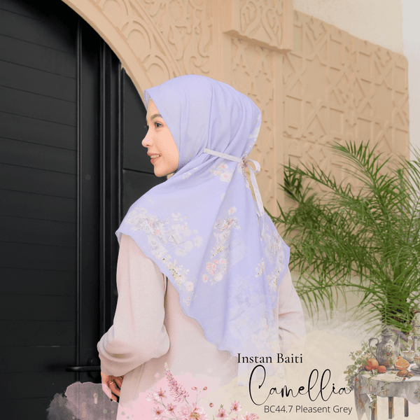 [ BUY 3 GET 1 FREE HIJAB ] Hijab Instan Baiti Camellia - BC44.7 Pleasant Grey