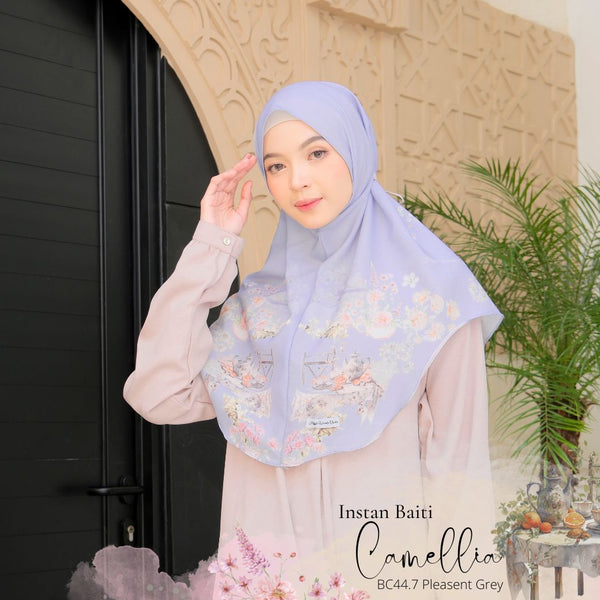 [ BUY 3 GET 1 FREE HIJAB ] Hijab Instan Baiti Camellia - BC44.7 Pleasant Grey