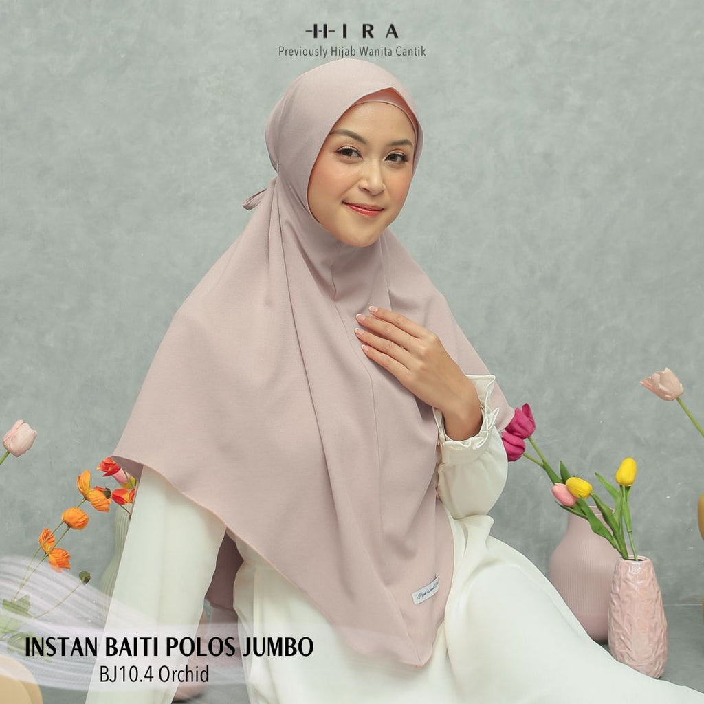 Hijab Instan Baiti Polos Jumbo - BJ10.4 Orchid