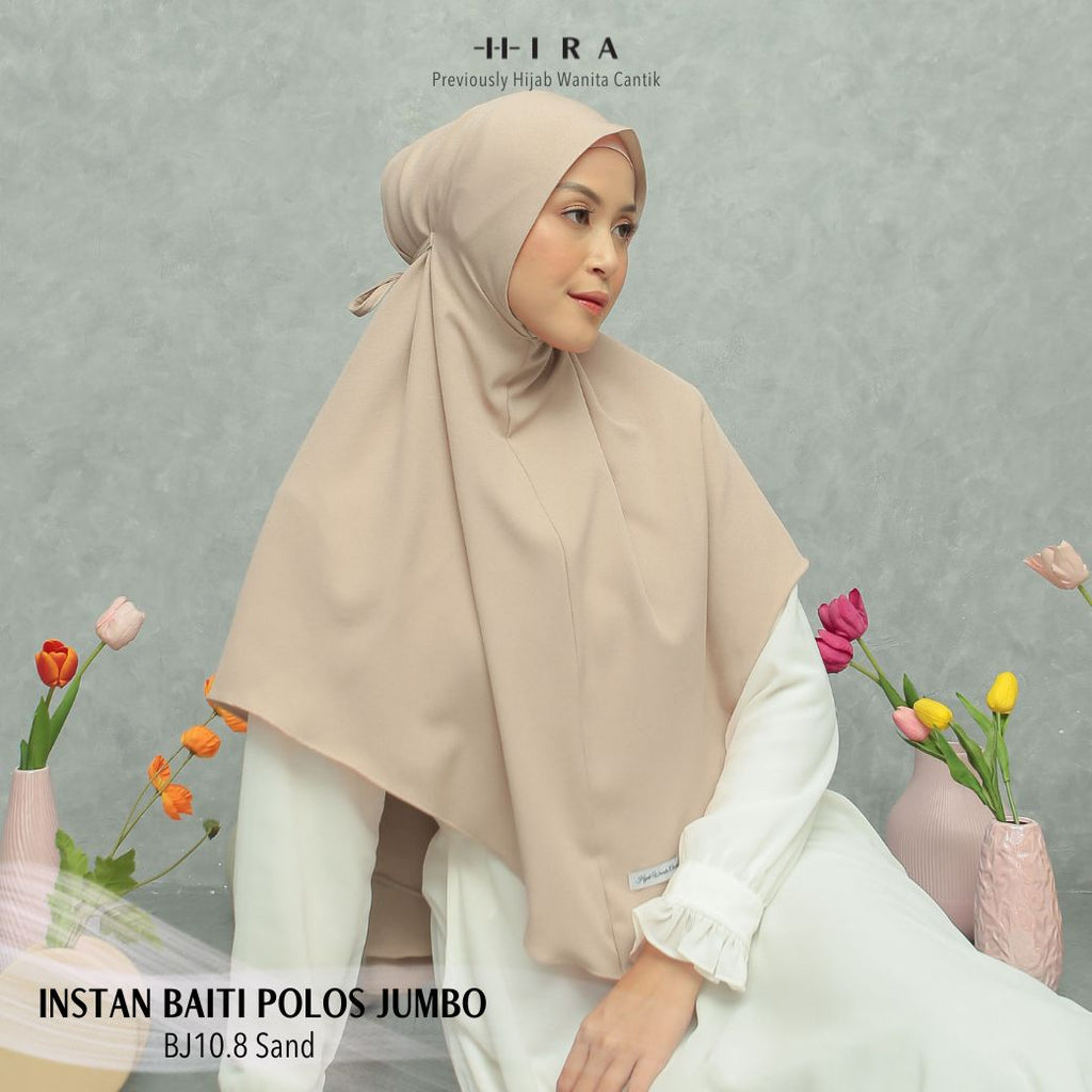 Hijab Instan Baiti Polos Jumbo - BJ10.8 Sand