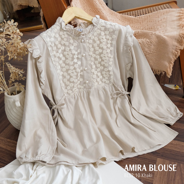 White Blouse - BLS2.10 Amira Khaki