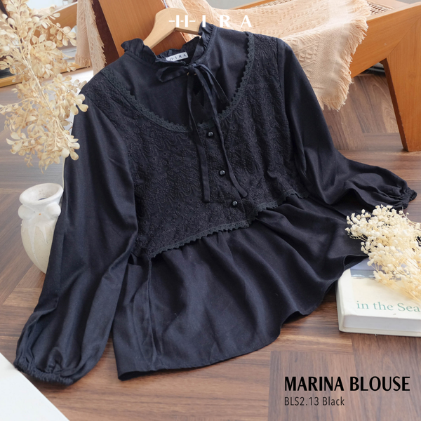 Black Blouse - BLS2.13 Marina