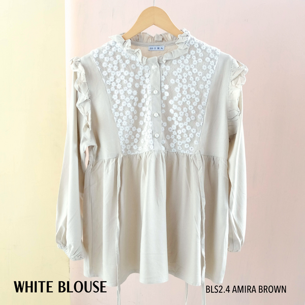 White Blouse - BLS2.4 Amira Brown