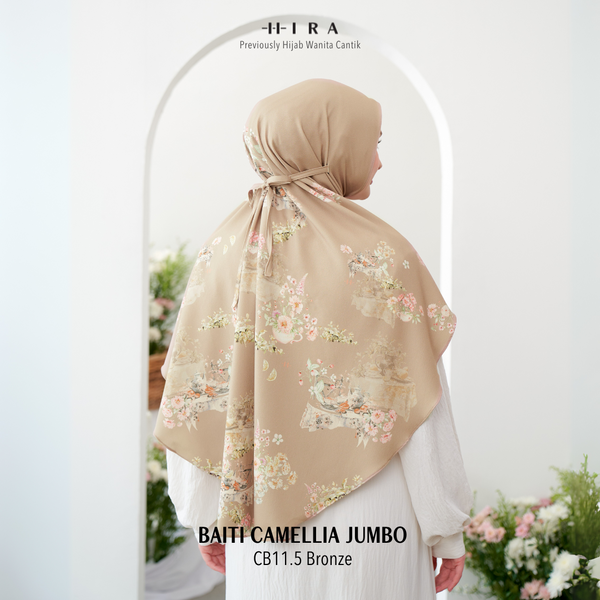 [ BUY 3 GET 1 FREE HIJAB ] Hijab Instan Baiti Camellia Jumbo - CB11.5 Bronze