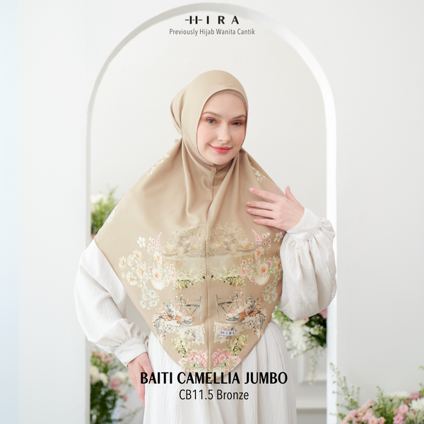 [ BUY 3 GET 1 FREE HIJAB ] Hijab Instan Baiti Camellia Jumbo - CB11.5 Bronze