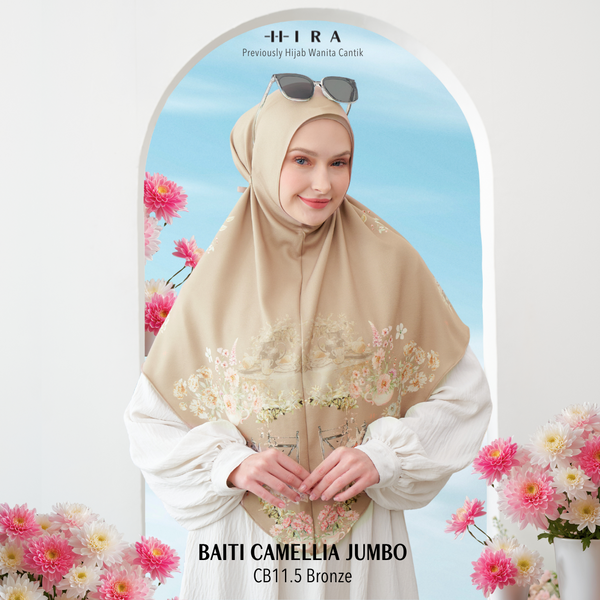 [ BUY 3 GET 1 FREE HIJAB ] Hijab Instan Baiti Camellia Jumbo - CB11.5 Bronze