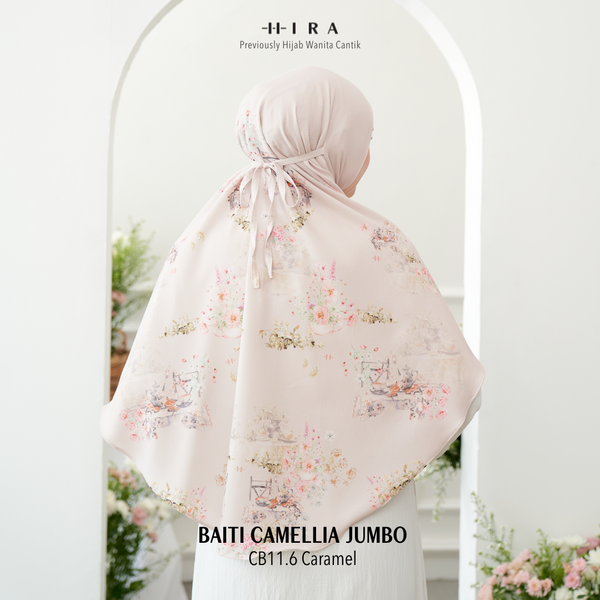 [ BUY 3 GET 1 FREE HIJAB ] Hijab Instan Baiti Camellia Jumbo - CB11.6 Caramel