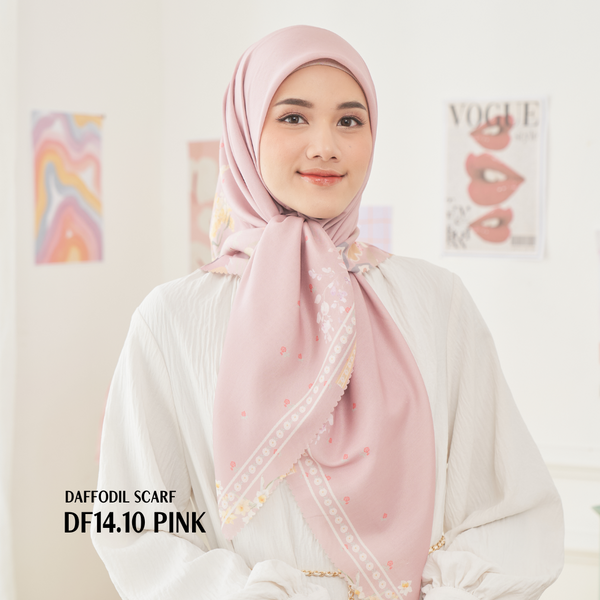 [ BUY 3 GET 1 FREE HIJAB ] Daffodil Scarf - DF14.10 Pink