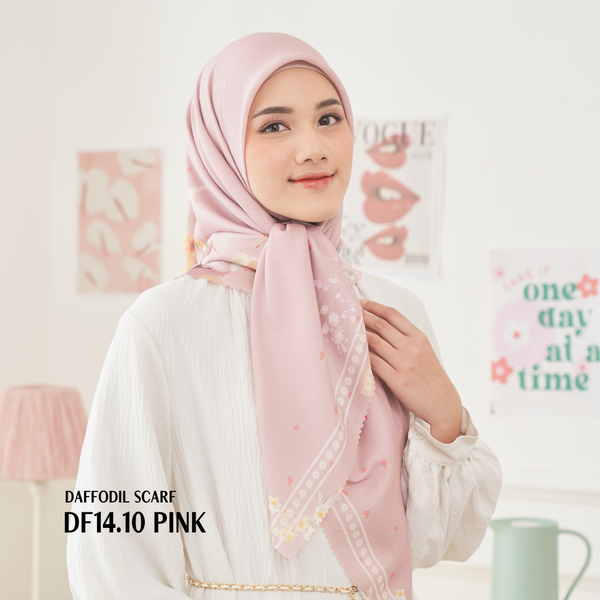 [ BUY 3 GET 1 FREE HIJAB ] Daffodil Scarf - DF14.10 Pink