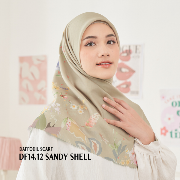 [ BUY 3 GET 1 FREE HIJAB ] Daffodil Scarf - DF14.12 Sandy Shell