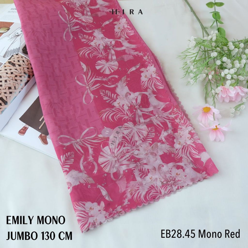 [ BUY 3 GET 1 FREE HIJAB ] Emily Scarf Jumbo - EB28.45 Mono Red