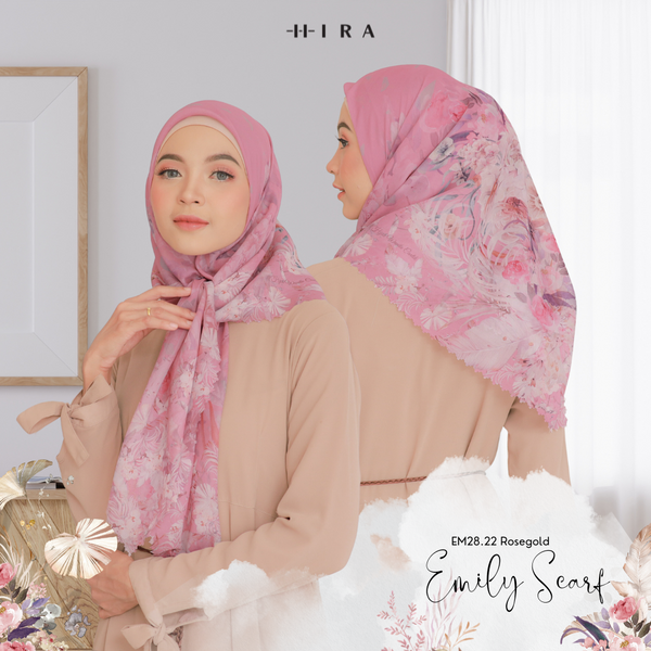 [ BUY 3 GET 1 FREE HIJAB ] Emily Scarf - EM28.22 Rosegold