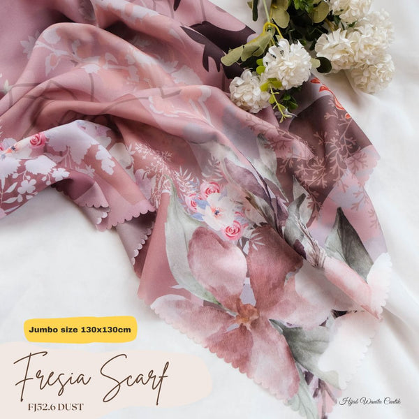 [ BUY 3 GET 1 FREE HIJAB ] Fresia Scarf JUMBO - FJ52.6 Dust