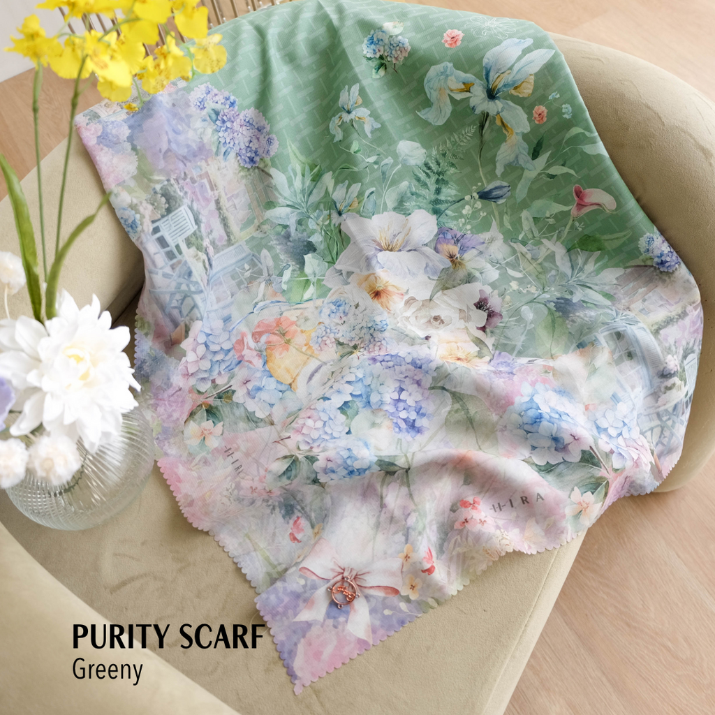 [ BUY 3 GET 1 FREE HIJAB ] Purity Scarf Icy Voal - PSV9.4 Greeny