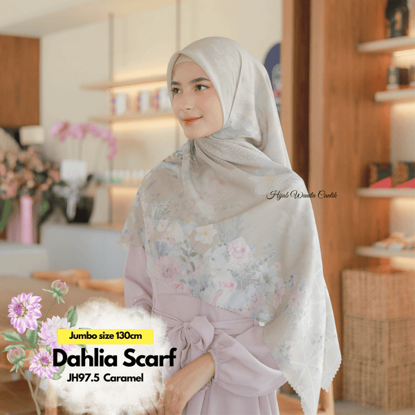 [ BUY 3 GET 1 FREE HIJAB ] Dahlia Scarf Jumbo - JH97.5 Caramel