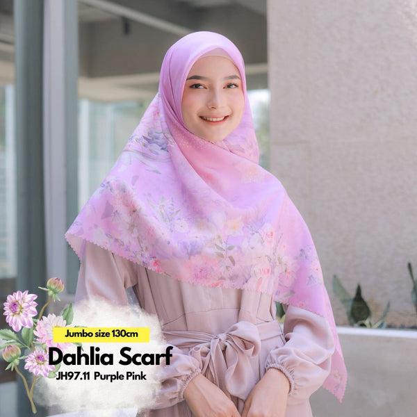 [ BUY 3 GET 1 FREE HIJAB ] Dahlia Scarf Jumbo - JH97.11 Purple Pink