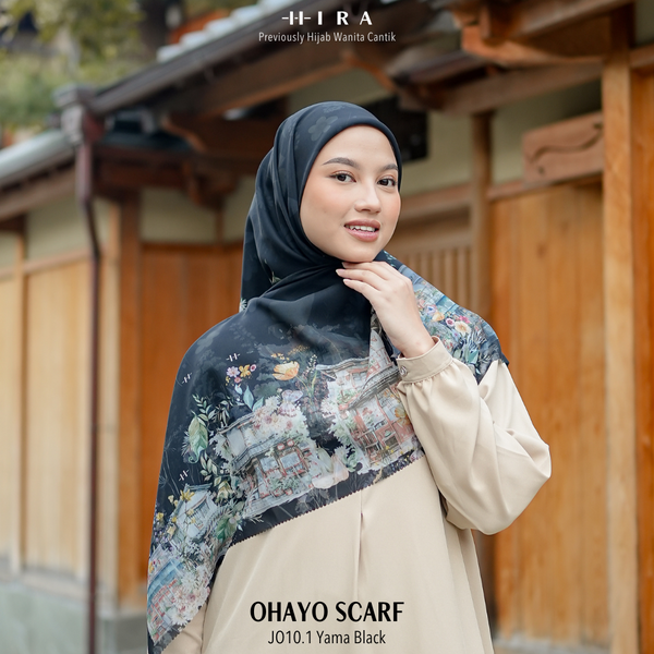 Ohayo Scarf - OH10.1 OV10.1 JO10.1 JV10.1 Yama Black