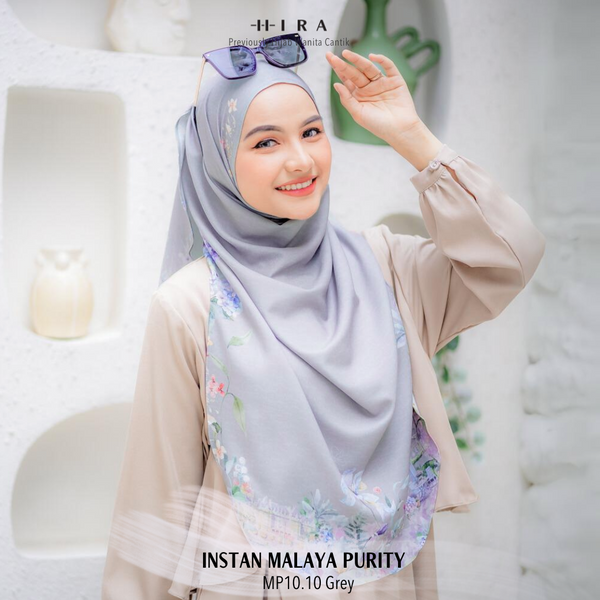 [ BUY 3 GET 1 FREE HIJAB ] Malaya Purity - MP10.10 Grey