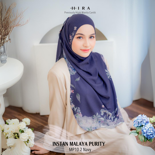 [ BUY 3 GET 1 FREE HIJAB ] Malaya Purity - MP10.2 Navy