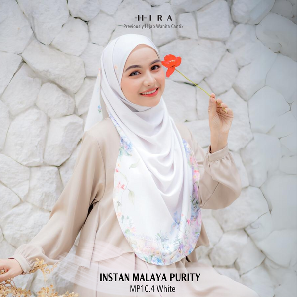 [ BUY 3 GET 1 FREE HIJAB ] Malaya Purity - MP10.4 White