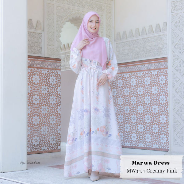 [ READY STOCK ] Marwa Dress - MW34.4 Creamy Pink