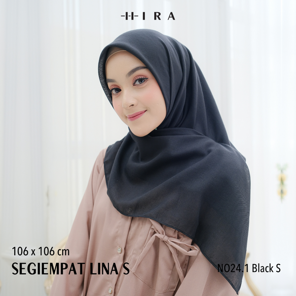 Segiempat Lina Voal S - NO24.1 Black S