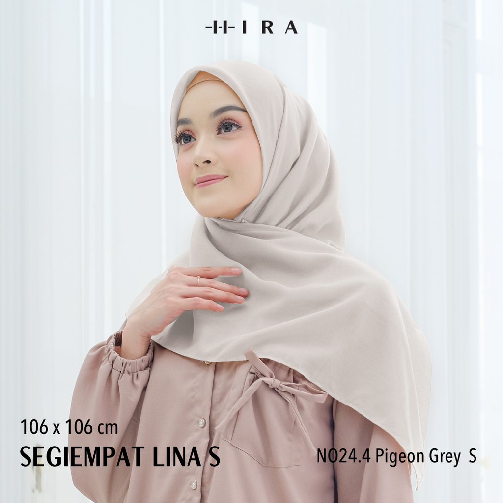 Segiempat Lina Voal S - NO24.4 Pigeon Grey S