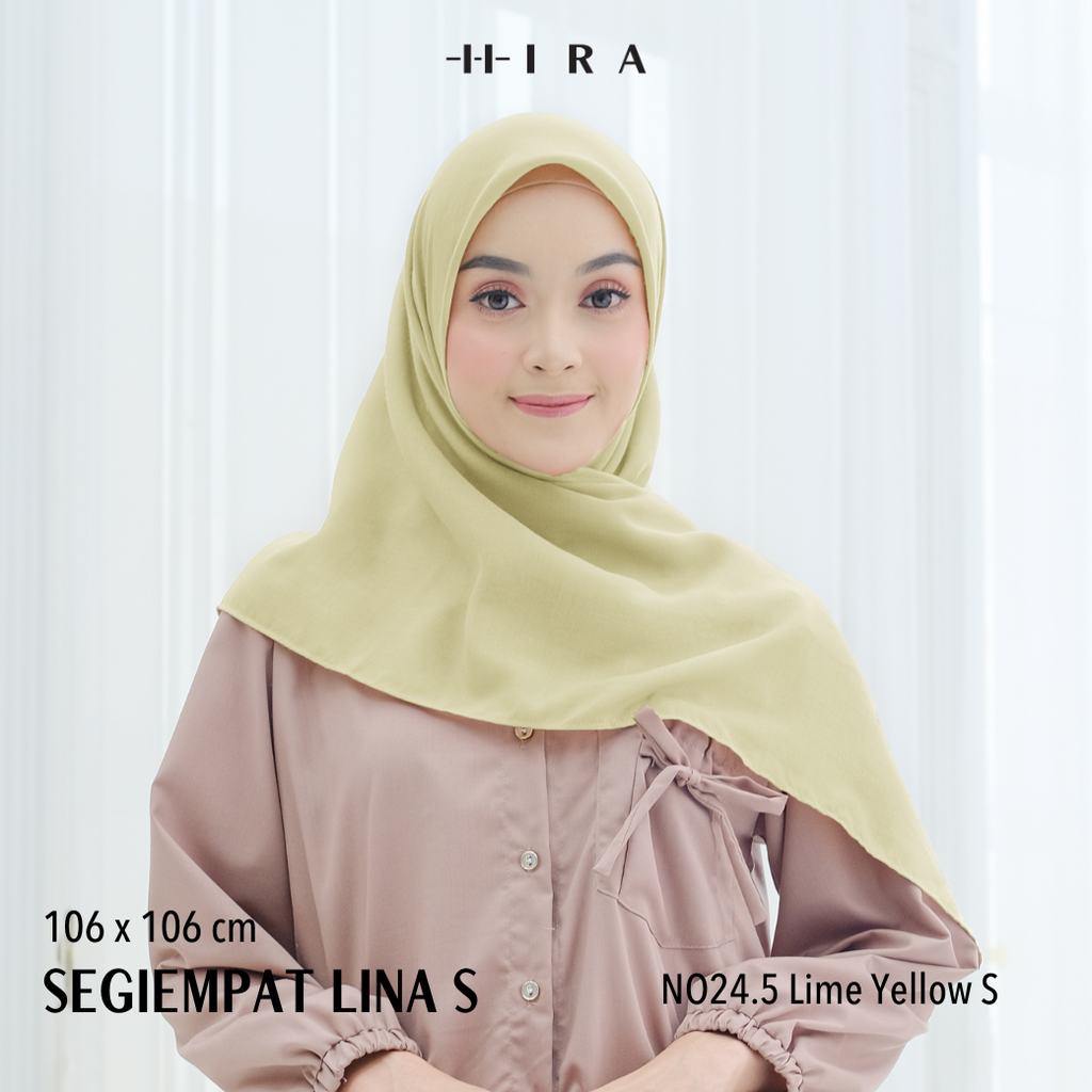 Segiempat Lina Voal S - NO24.5 Lime Yellow S