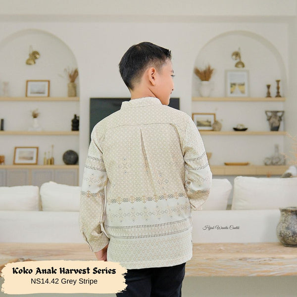 [ READY STOCK ] Koko Harvest Series Anak - NS14.42 Grey Stripe