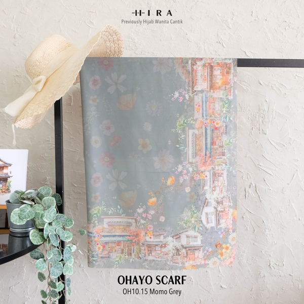 Ohayo Scarf - OH10.15 OV10.15 JO10.15 JV10.15 Momo Grey