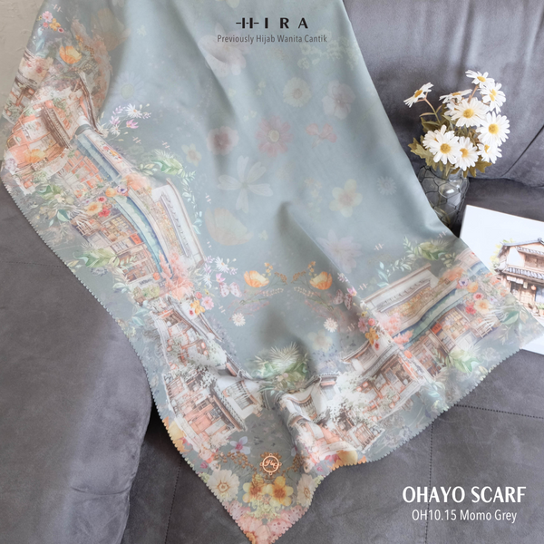 Ohayo Scarf - OH10.15 OV10.15 JO10.15 JV10.15 Momo Grey