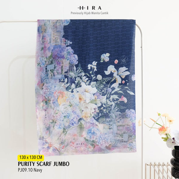 [ BUY 3 GET 1 FREE HIJAB ] Purity Scarf Jumbo Polycotton - PJ09.10 Navy