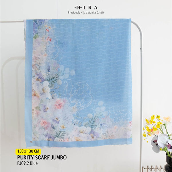 [ BUY 3 GET 1 FREE HIJAB ] Purity Scarf Jumbo Polycotton - PJ09.2 Blue