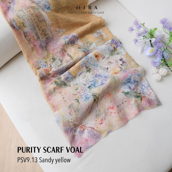 [ BUY 3 GET 1 FREE HIJAB ] Purity Scarf Icy Voal - PSV9.13 Sandy Yellow