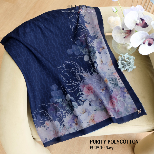 [ BUY 3 GET 1 FREE HIJAB ] Purity Scarf Polycotton - PU09.10 Navy