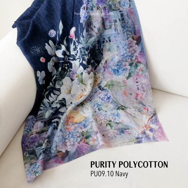 [ BUY 3 GET 1 FREE HIJAB ] Purity Scarf Polycotton - PU09.10 Navy