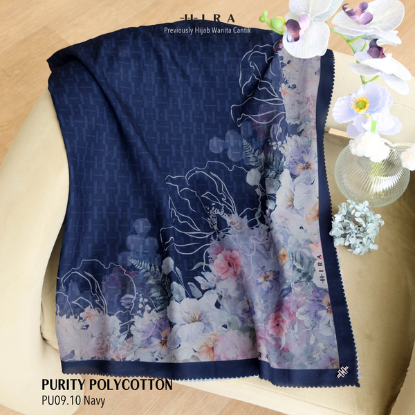 [ BUY 3 GET 1 FREE HIJAB ] Purity Scarf Polycotton - PU09.10 Navy