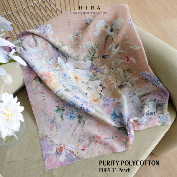 [ BUY 3 GET 1 FREE HIJAB ] Purity Scarf Polycotton - PU09.11 Peach